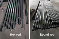 R32 R38 T38 Round and Hex Threaded Drill میله برای سوراخ سوراخ کوتاه / تونل زنی