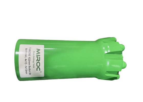 ابزار حفاری سنگ سنگ T-WIZ60 102mm قطعات دکمه ی رشته ای برای استخراج سنگ و معدن