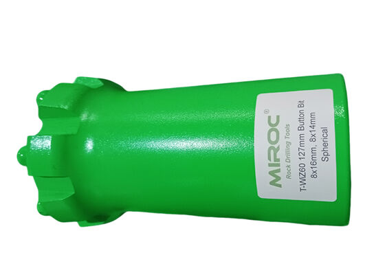 T-WIZ60-127mm دکمه حفاری صخره ی رشته دار با آلیاژ فولاد و کاربید ولتفستم برای حفاری با عملکرد بالا