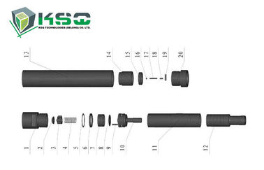 استخراج از معادن زیرزمینی / آب خوب حفاری ابزار حفاری DTH DTH80X-07 شیر پوشش