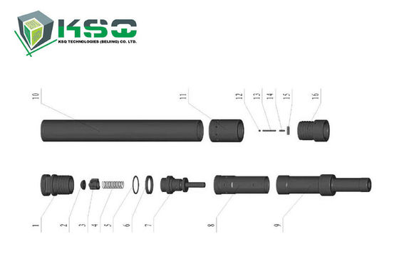 استخراج از معادن زیرزمینی ابزارهای DTH حفاری DTH4.5 چکشی / DTH4.5-10 پیستون مورد