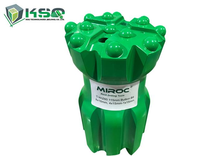 سبز / آبی Retrac دکمه بیت برای متوسط سخت به سخت سنگ معدن قطعات T-WIZ60-115