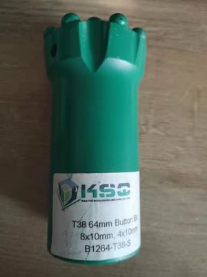 Green Precision Thread High Speed Drill Bits T38 64mm Spherical Button Bit