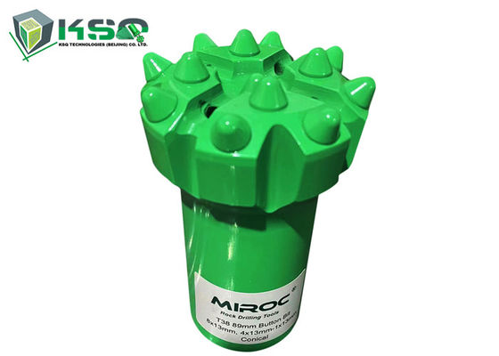 T38 - 89mm برای حفاری سنگ دکمه های کروی / بالستیک دکمه های حفاری رشته ای