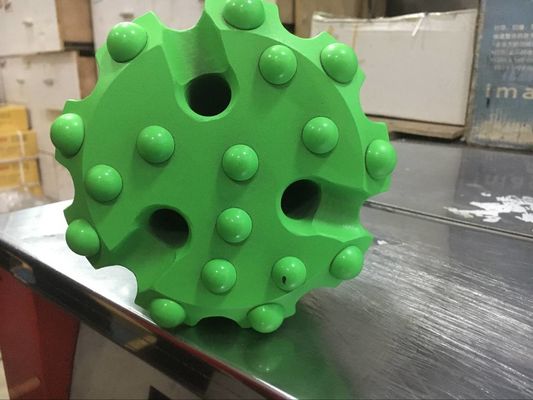 140mm DTH مته های حفره ای مشبک / محدب رنگ مشتری برای معدن زیرزمینی