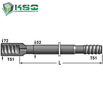 مقاومت بالا مته سنگ راد حفاری خود T51 21.5mm 6 اینچ