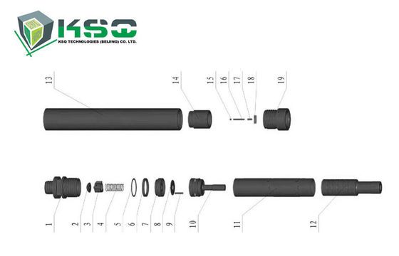 ابزار حفاری DTH اختصاصی فرایند عملیات حرارتی DTH90-I چکش