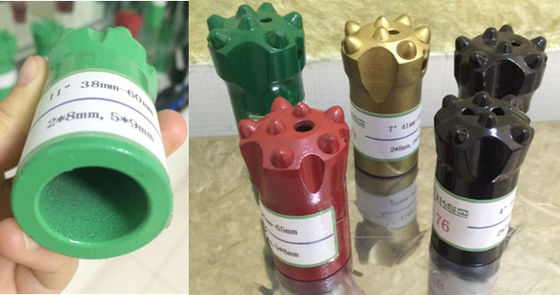 بیت حفاری مخروطی Tapered برای حفاری سنگی سوراخ های کوچک Tapered 7 11 12 Bit Button