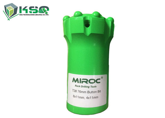 دکمه ای T38 76mm دریل طبیعی بدنه معمولی با درج کاربید بالستیک